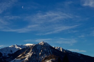 Moon and Mountains