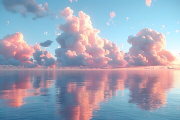 Vast Water Body Surrounded by Clouds