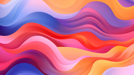 Fototapeta premium Digital colorful rainbow wavy curve abstract graphic poster web page PPT background