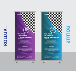 Creative Business roll-up banner design template.