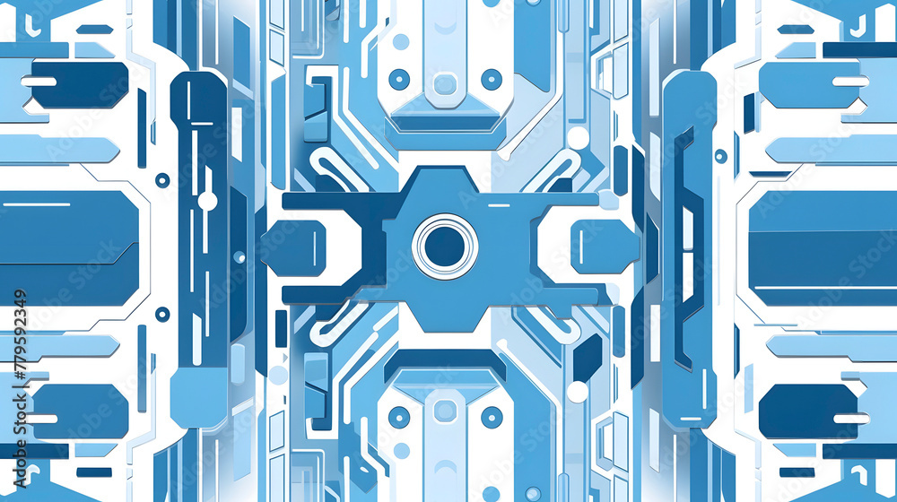 Wall mural technology blue computer machine pattern abstract graphic poster web page ppt background