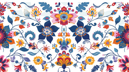 Floral pattern. Flourish oriental ethnic background.