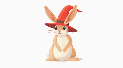 Focus hat rabbit icon. Element of fairy Tale icon flat