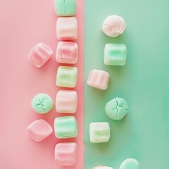 A candy-inspired gradient from bubblegum pink to mint green