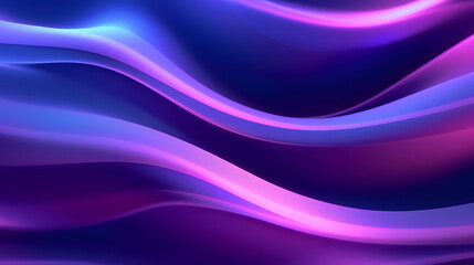 Obraz premium Digital purple and blue neon light glowing wave abstract graphic poster web page PPT background