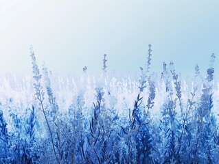A frosty gradient transition from icy white to cool blue