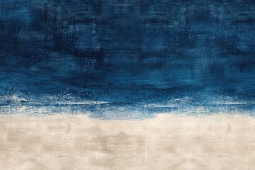 A nautical gradient from deep ocean blue to coastal sand beige - obrazy, fototapety, plakaty