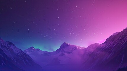 A polar lights gradient from aurora green to night sky purple