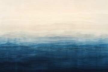 A nautical gradient from deep ocean blue to coastal sand beige - obrazy, fototapety, plakaty