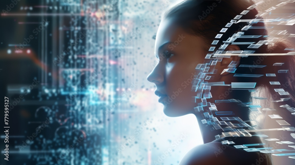 Aufkleber ai analyzes a patient's dna data to predict cancer risk. anxious atmosphere