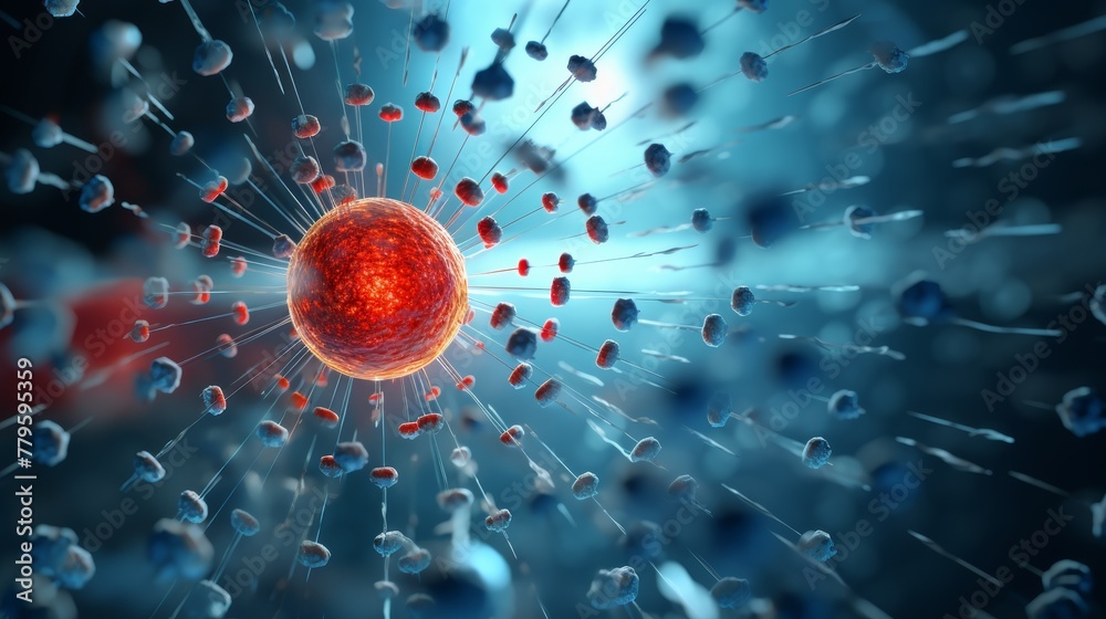 Poster ai analyzes data to find a cure for aids. anxious atmosphere the results help researchers develop ne