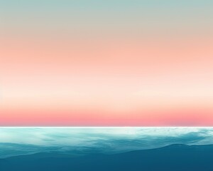 Naklejka premium A tropical dawn gradient from peachy pink to clear sky blue
