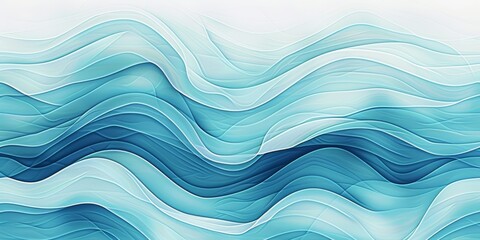 Abstract Art with Abstract Ocean Waves.