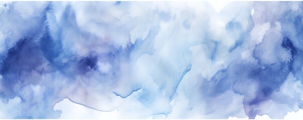 Indigo watercolor light background natural paper texture abstract watercolur Indigo pattern splashes aquarelle painting white copy space for banner design, greeting card - obrazy, fototapety, plakaty