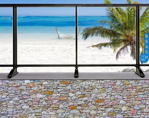Crédence de cuisine en verre imprimé Le Morne, Maurice beach, Morne Brabant, Mauritius 
