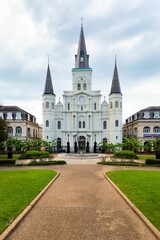 Vertical shot of the Saint Louis Cathedral in New Orleans, Louisiana, United States