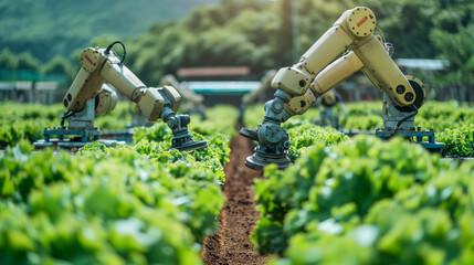 artificial intelligence robotic arms work on farm