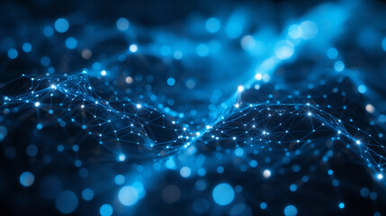 blue Technology Network Background