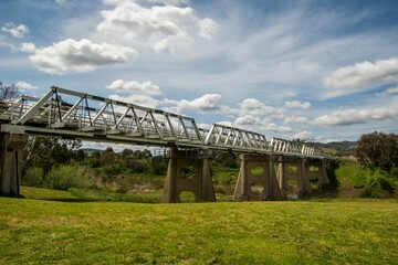 Beautiful shot of the historic Tharwa bridge near Canberra in Australia