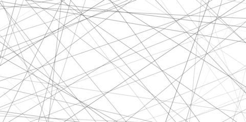 Fotobehang Chaotic abstract line background. Random geometric line seamless pattern. Black outline monochrome texture. Vector illustration. © Sharmin