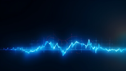 Fototapeta premium heart glow electrocardiogram