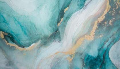 Fototapeta premium Abstract marbled ink. Vibrant paint abstraction. Dynamic painting backdrop.