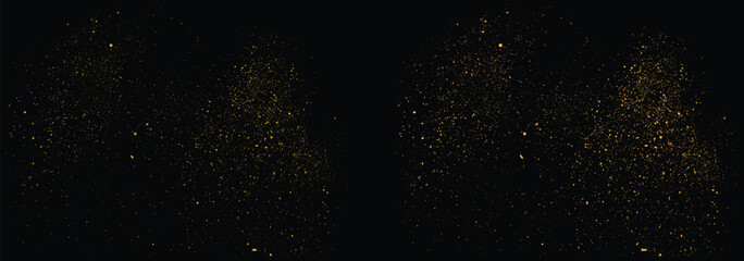 Fototapeta na wymiar Gold glitter glowing confetti golden particle template for celebration and festive design
