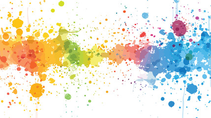 Grunge splatter paint colorful background Flat vector