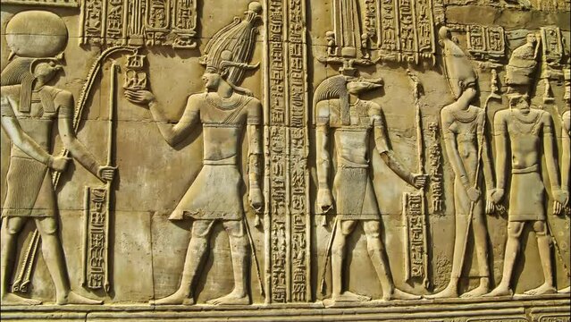Temple of Kom Ombo - Relief; Horus and Sobek