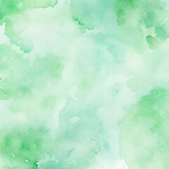 Fototapeta na wymiar Mint Green watercolor light background natural paper texture abstract watercolur Mint Green pattern splashes aquarelle painting white copy space for banner design, greeting card