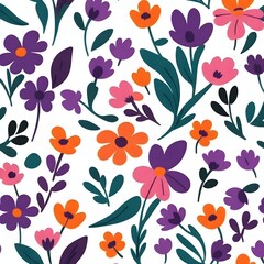 Flower and leaves Pattern 