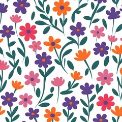 Flower and leaves Pattern 