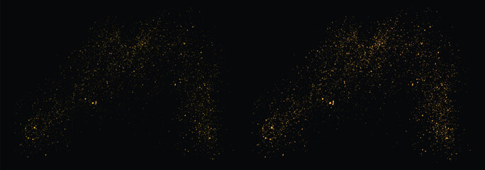 Gold glitter transparent luxury background for invitation, poster, card, and banner design