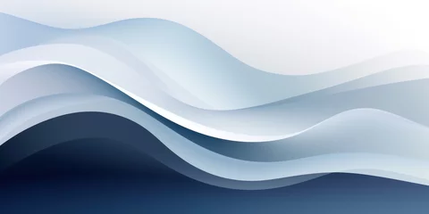 Foto auf Acrylglas Antireflex Navy Blue gray white gradient abstract curve wave wavy line background for creative project or design backdrop background © Michael