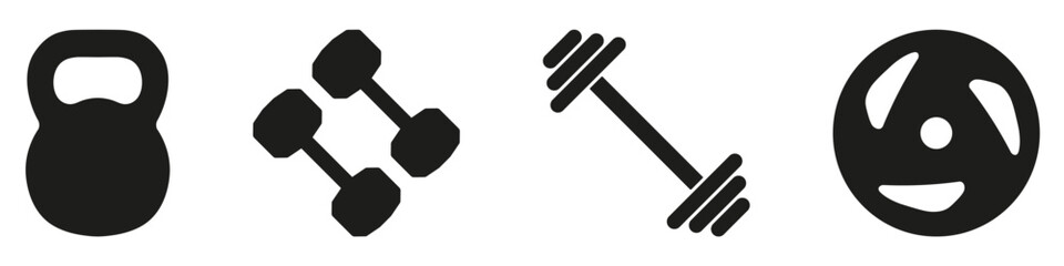 Gym equipment icons.Gym vector elements.