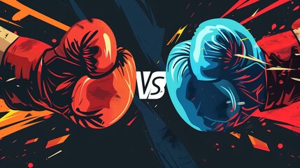 A versus background showcasing the VS logo for sports and fight competitions, rendered in vector format for a wide range of contest designs - obrazy, fototapety, plakaty