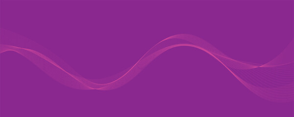 Purple background with flowing wave lines. Futuristic technology concept. Vector illustration

