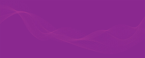 Purple background with flowing wave lines. Futuristic technology concept. Vector illustration
