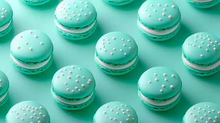 Obraz premium isometric macarons pattern