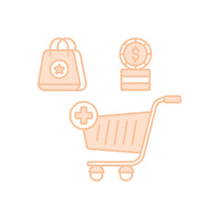 Cross-selling vector icon, product sell vector concept icon
