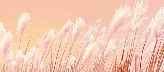A field of tall grass swaying in the wind with a pink sky in the background, creating a magical natural landscape. The magenta hue adds a touch of enchantment to the scene