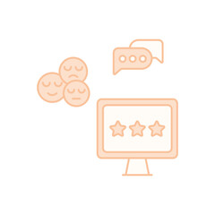 Feedback And Ratings vector icon, rating and review vector concept icon
