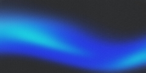 Black And Electric Blue Gradient Background With Grainy Texture