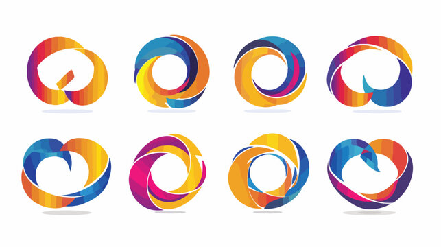 Infinity logo images illustration design Flat vector