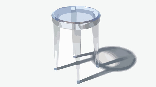 Isolated glass stool with hotspots and shadow Flat vector