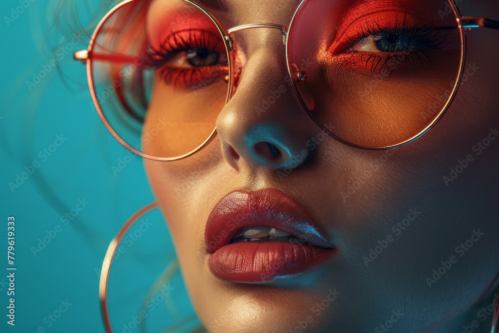 Poster this image features a play of blurred lines and colors creating an abstract, gradient effect that in