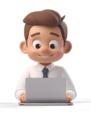 
Imagine
3d




3D cartoon man working with laptop isolated on white background