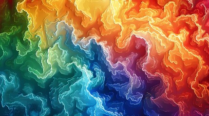 Nature-inspired rainbow of colors, forming a captivating and seamless textured background. - obrazy, fototapety, plakaty
