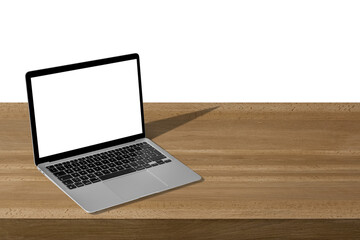 a modern laptop computer  isolated on the desk