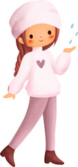 A Girl Wears Spring Outfit